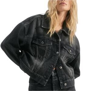 RAILS Women’s Black Wash Indio Cropped Denim Jacket size small